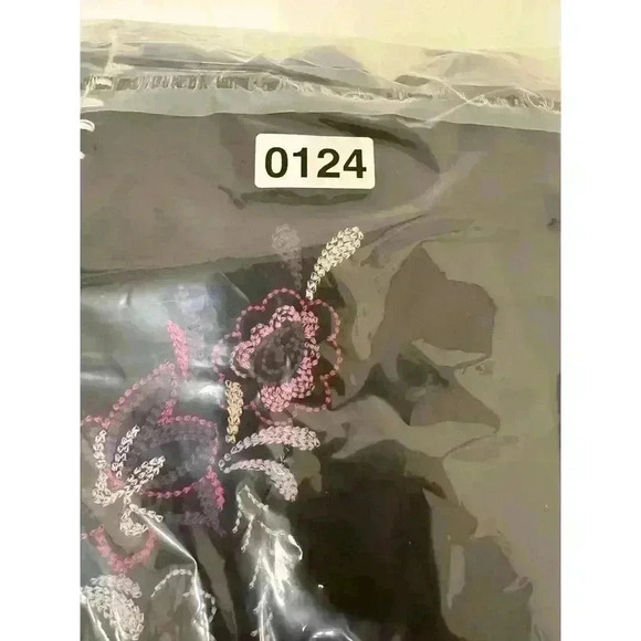 CJ Banks Womens Cardigan Sz 1x Black Floral Embroidered Assymetrical‎ Lagenlook - Picture 9 of 9